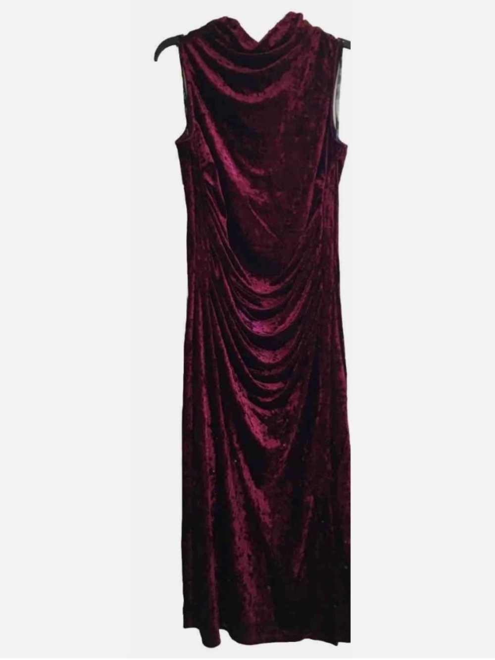 City Chic Mae Dress Burgundy Ruby Red Plus Midi Long Slit Fitted Formal 14US NWT